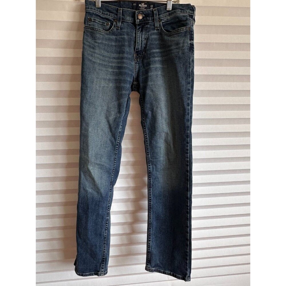 Hollister Mens Bootcut Jeans Size 29x34 Denim Blue Pants
